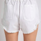 Denim Elastic Waist Shorts