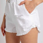 Denim Elastic Waist Shorts