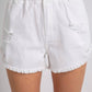 Denim Elastic Waist Shorts