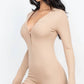 Buttoned Bodycon Romper